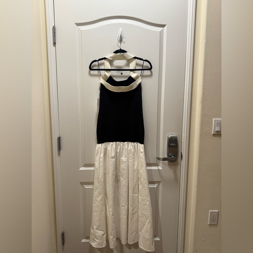 Line & Dot KOHL MIX-MEDIA MAXI DRESS white & Black Size S NWT - Picture 8 of 8